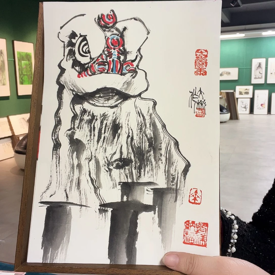 国画张彬带框精装裱福利