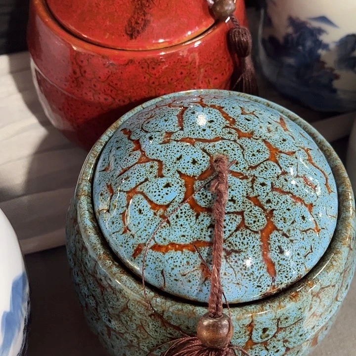 摆件陶瓷茶叶罐密封罐等