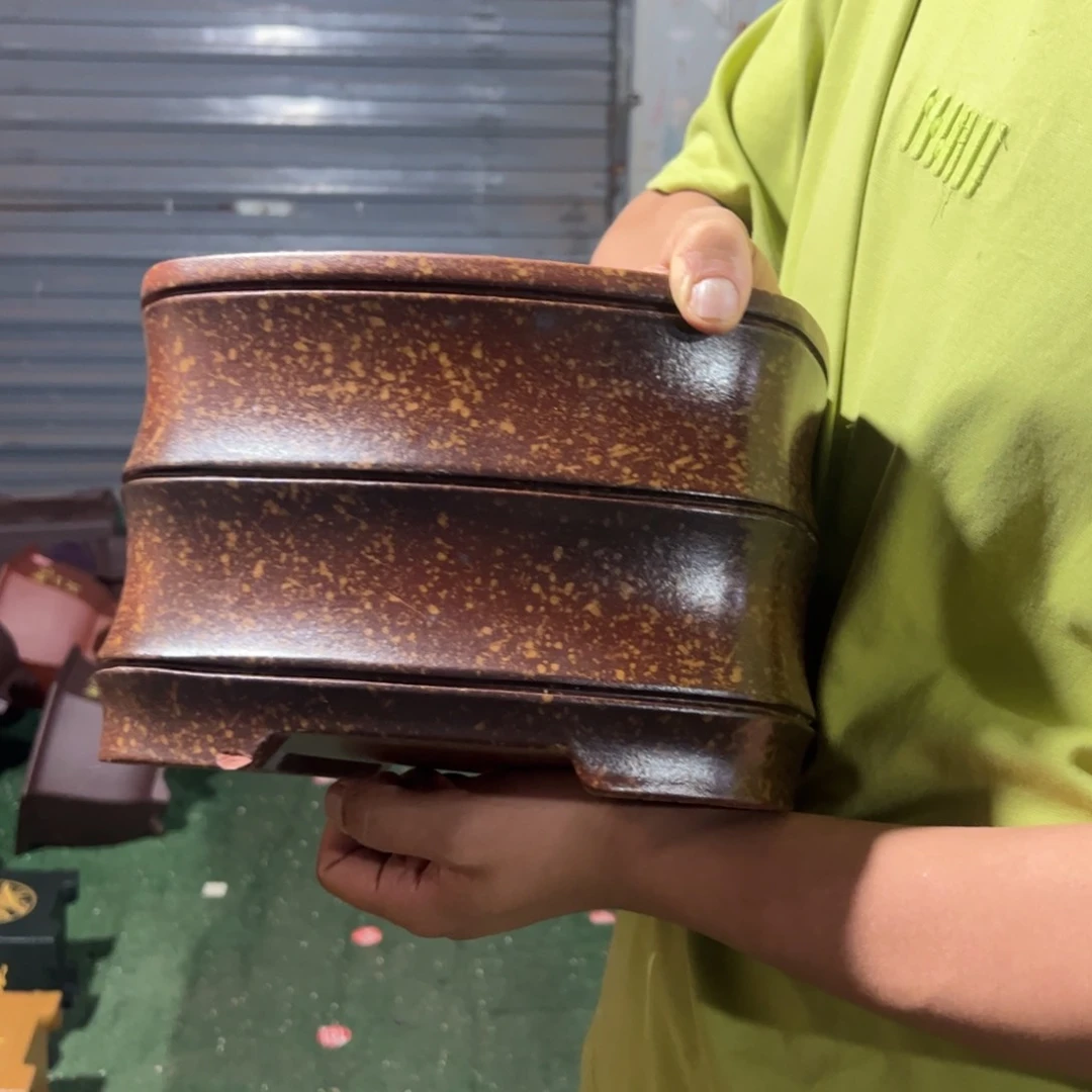 湖***涂紫砂花盆紫砂艺术