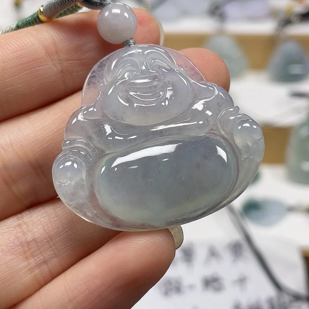 翡翠未镶嵌颈饰天然翡翠佛公吊坠一件57号