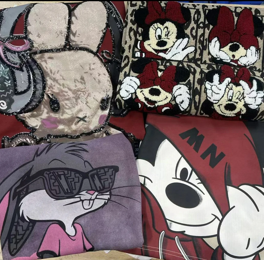 霞（清仓短袖 ）新款2025T恤高货韩系oversize休闲卡通慵懒显瘦短袖