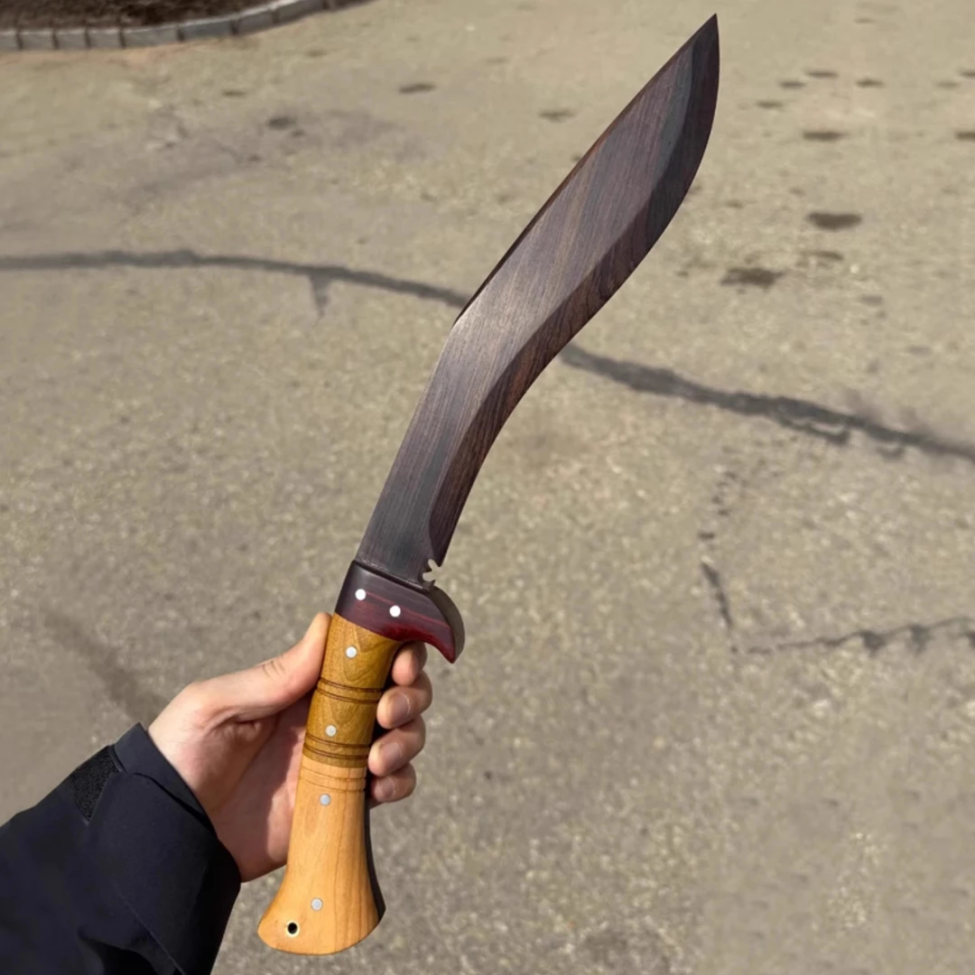 紫光檀手把件木刀把玩摆件