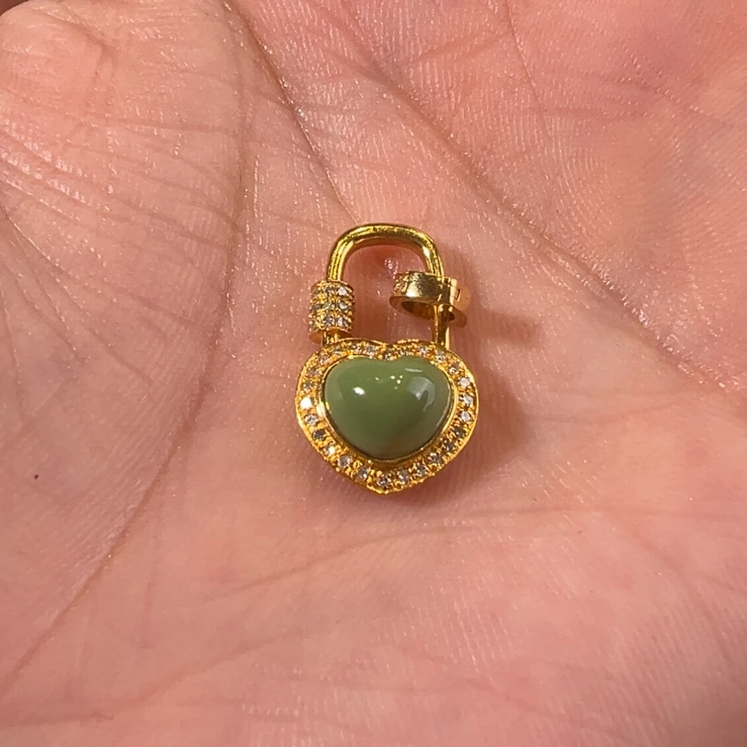 绿松石配件18K金镶嵌配件