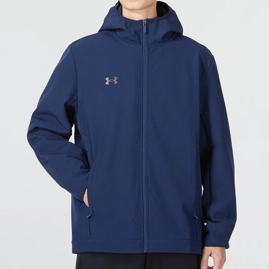 UA安德玛男装外套2025春季新款训练运动休闲连帽夹克22600401-408