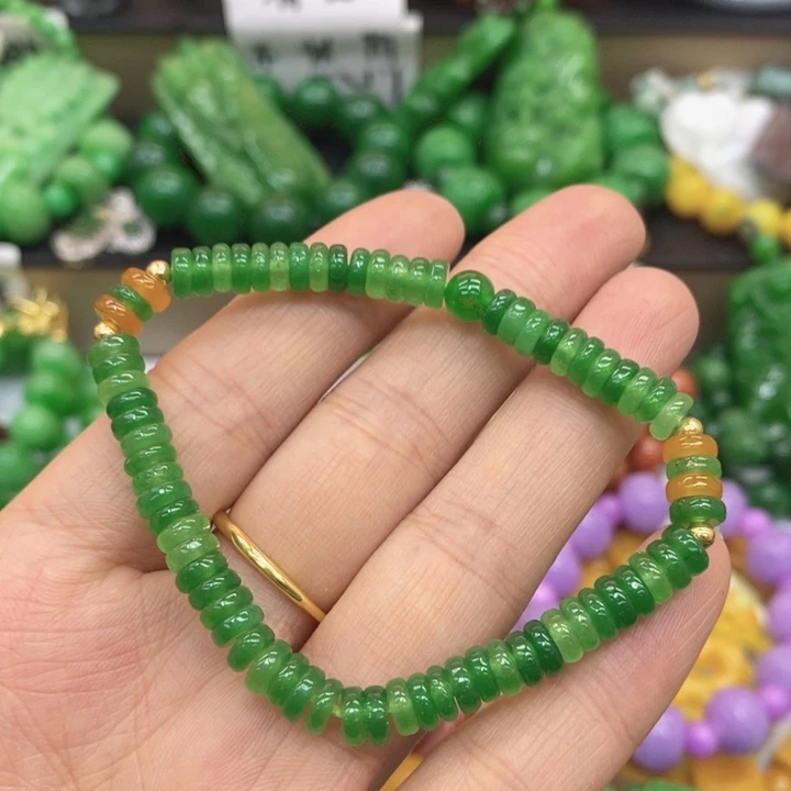 翡翠未镶嵌手链手链24