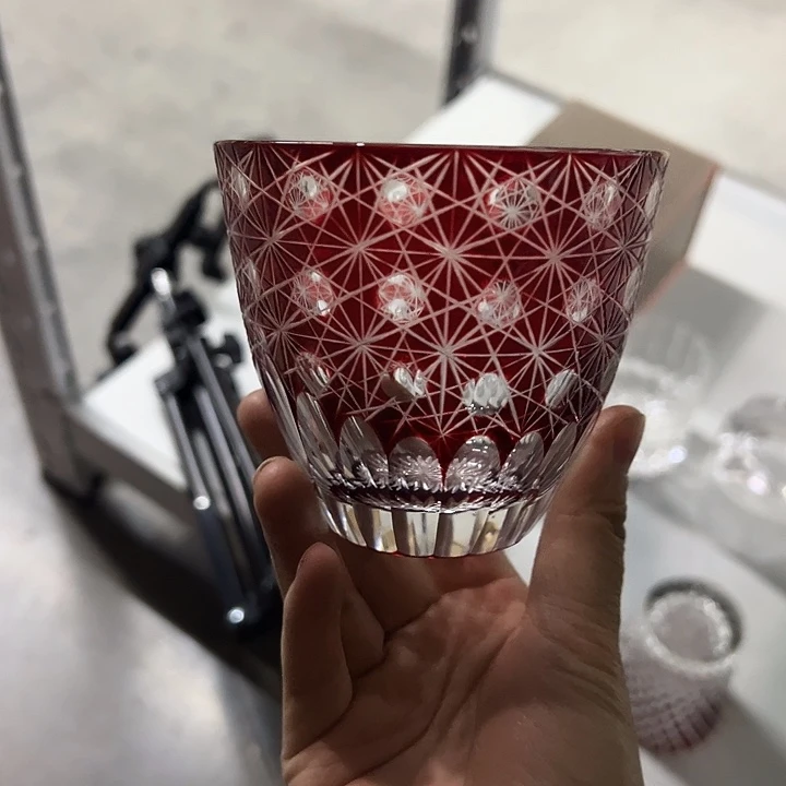 水晶玻璃平底款微瑕一个