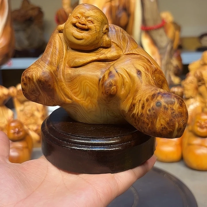 柏木太行崖柏弥勒佛