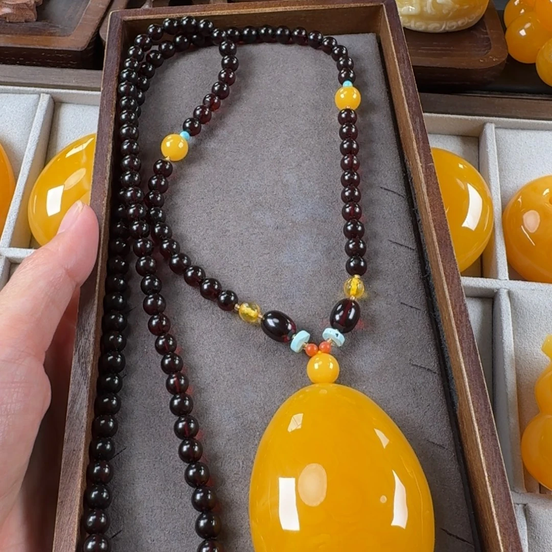 蜜蜡未镶嵌毛衣链