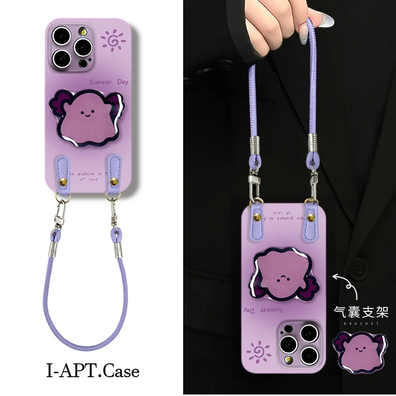 渐变紫小太阳菲林软壳适用iPhone苹果16手机壳华为oppo小米vivo新