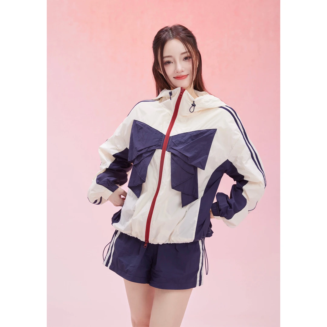 Lulusmiracle【美少女战士】学院风撞色蝴蝶结设计款防晒套装女