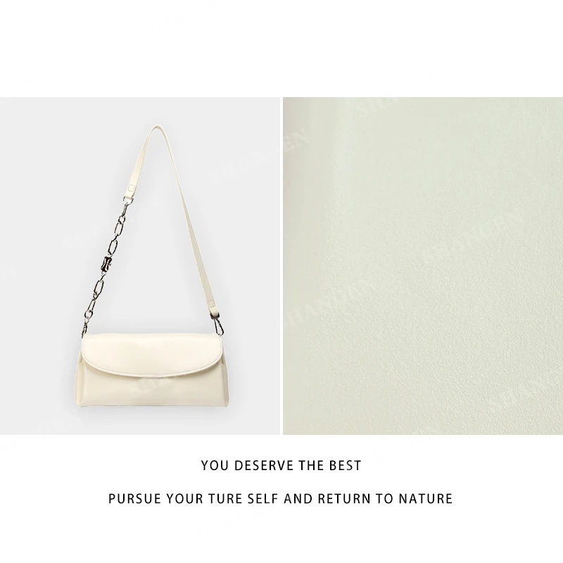 【尚恩CC】SKL-7563-米白-轻奢时尚女士新款单肩斜挎包