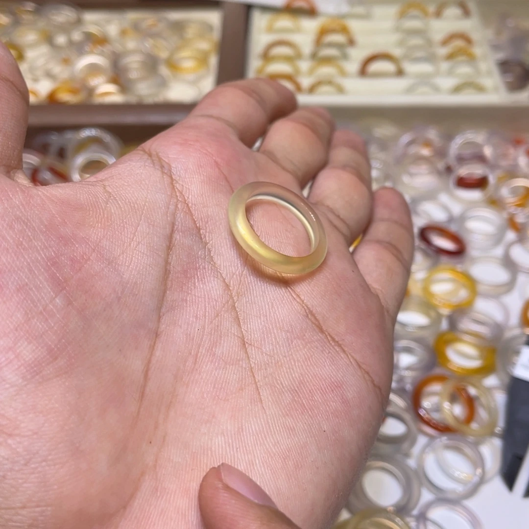 玛瑙/玉髓未镶嵌戒指73号港16