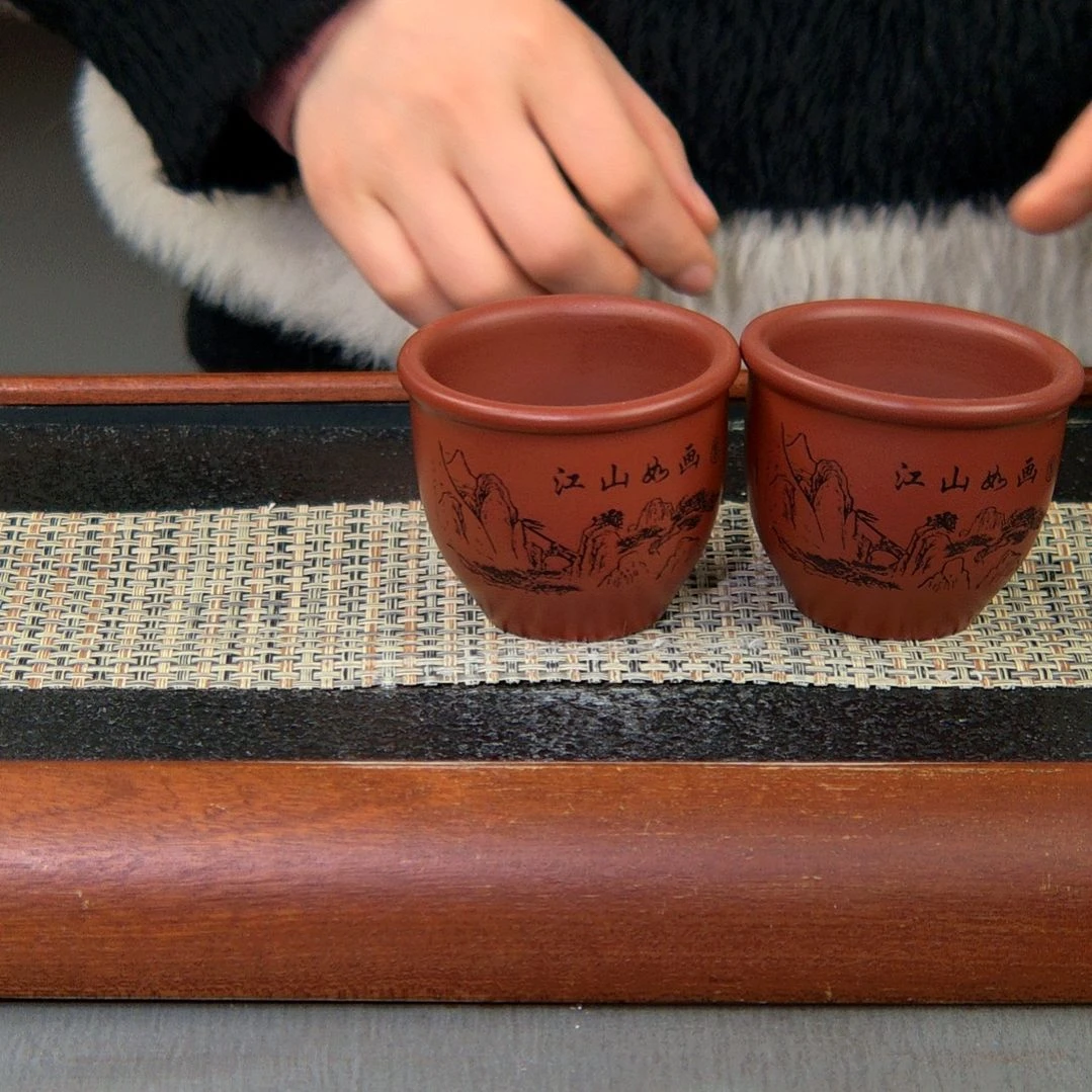 【闪购商品】绿泥茶杯高货放漏