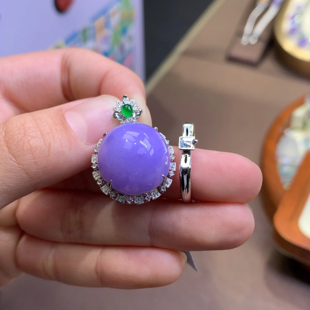 晶***晶翡翠18K金镶嵌颈饰翡翠（两用款）