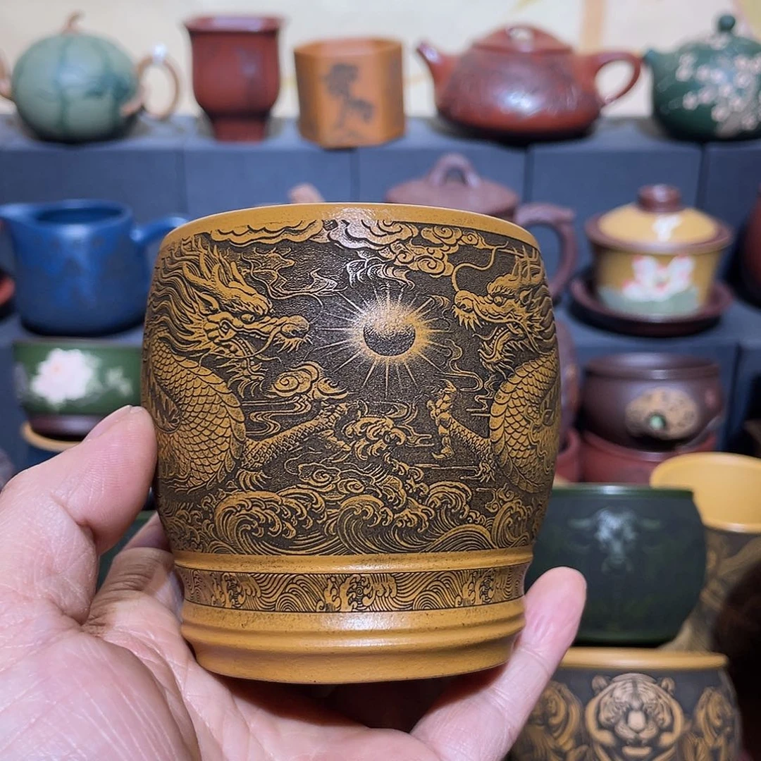 原矿紫砂手工主人杯