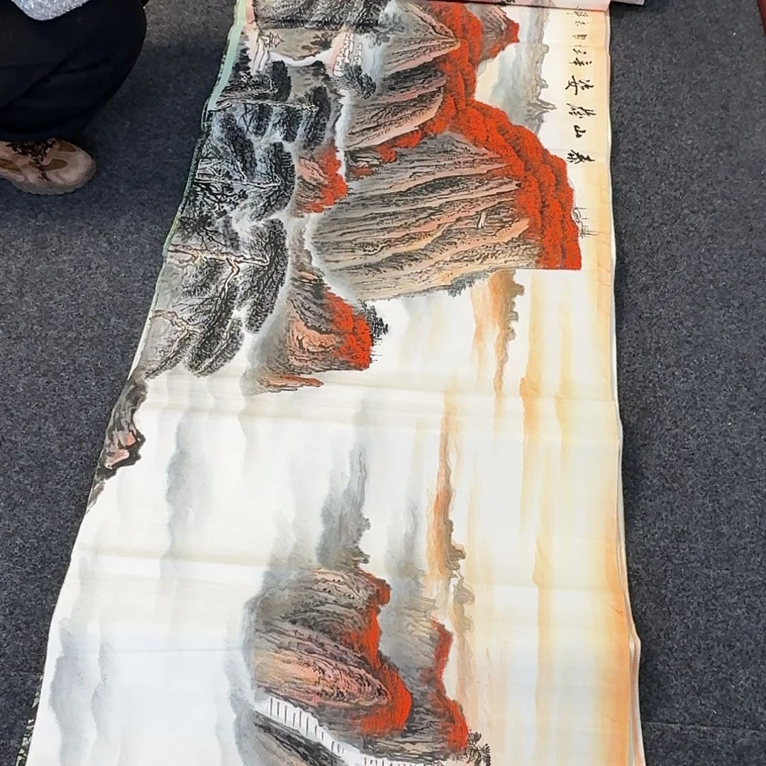 纯手绘国画作品好看小六尺