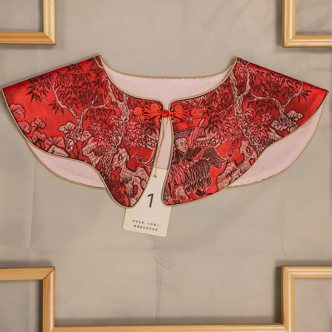 【搭配神器】国风百搭时尚红色日常经云肩披肩