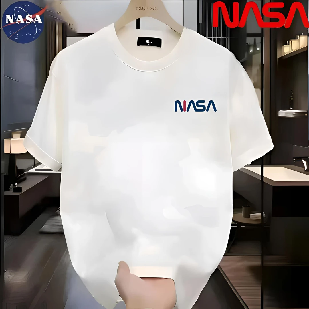 NASA联名夏季圆领短袖T恤微宽松时尚男女同款休闲百搭73