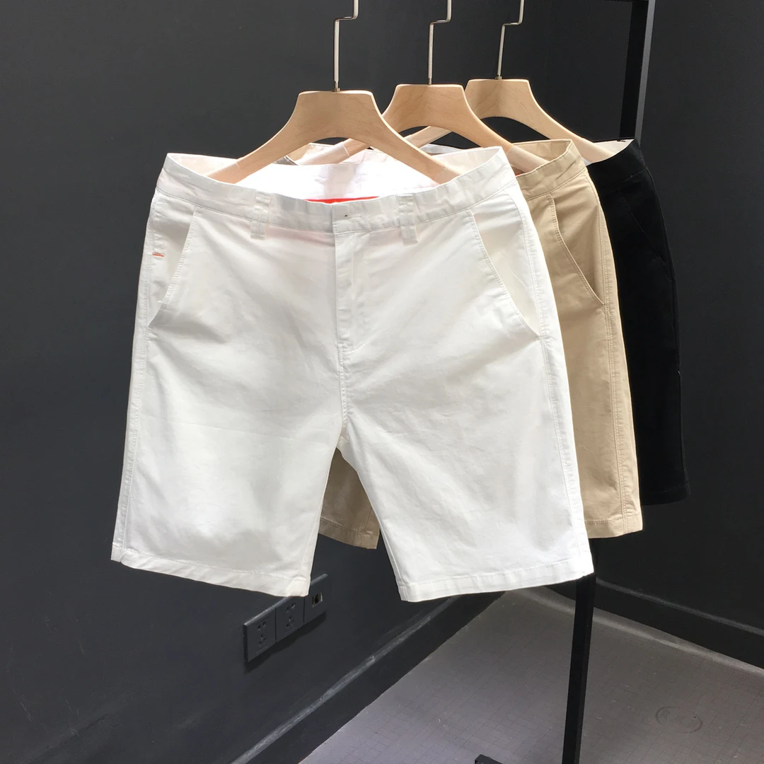 2025新款男士白色西装短裤韩版休闲五分裤子潮夏季薄款半截小西裤