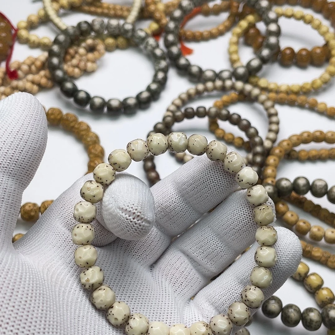 手串星月菩提白冰8改无相单圈