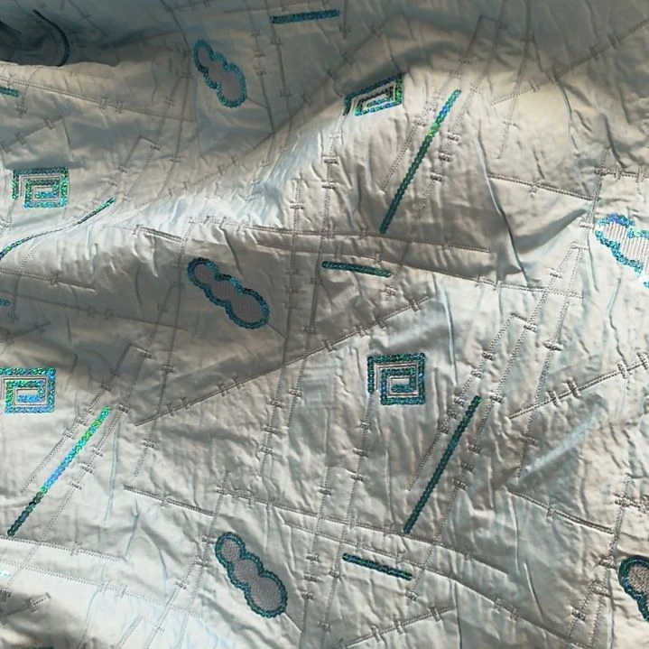 重工款蓝绿色绗棉2米！！！