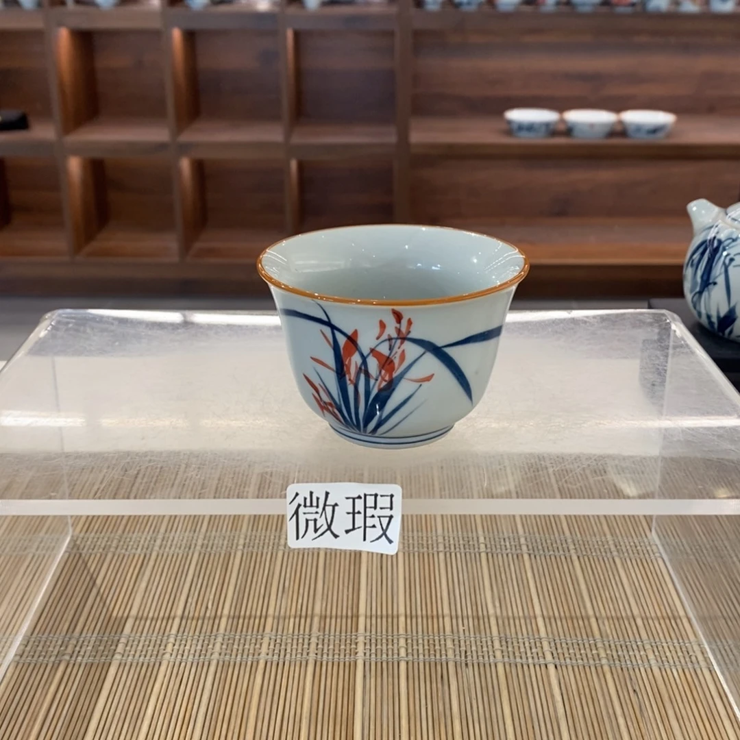 釉下彩老陶泥手工绘制