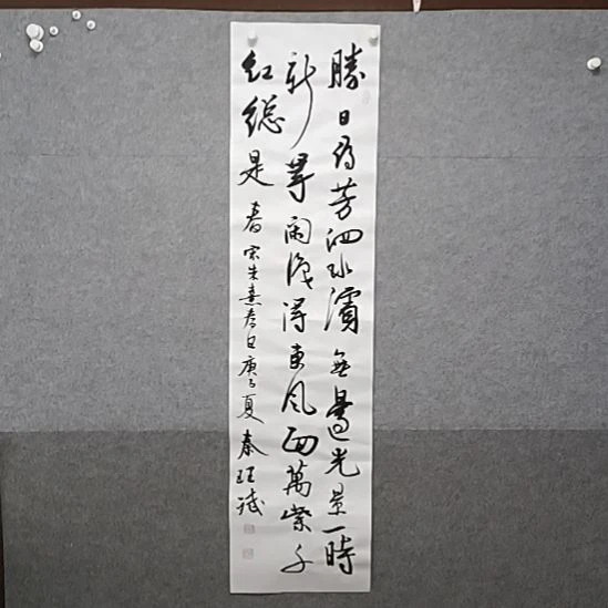 书法四尺对开条幅多字书法作品