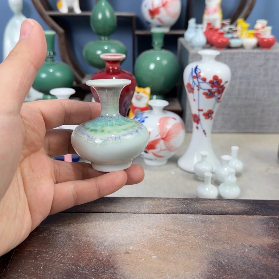 陶瓷手工小花器摆件
