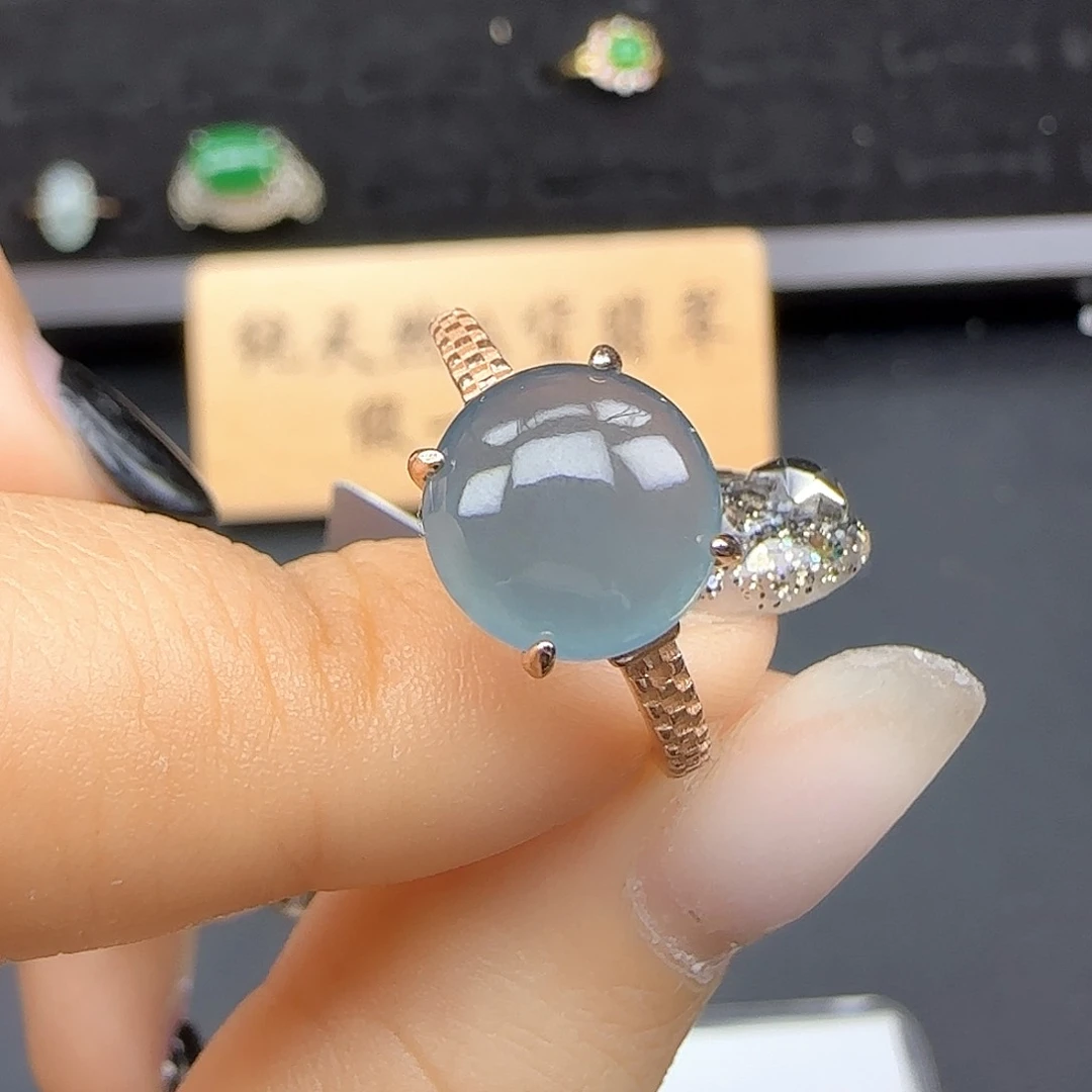 银S925镶嵌戒指翡翠