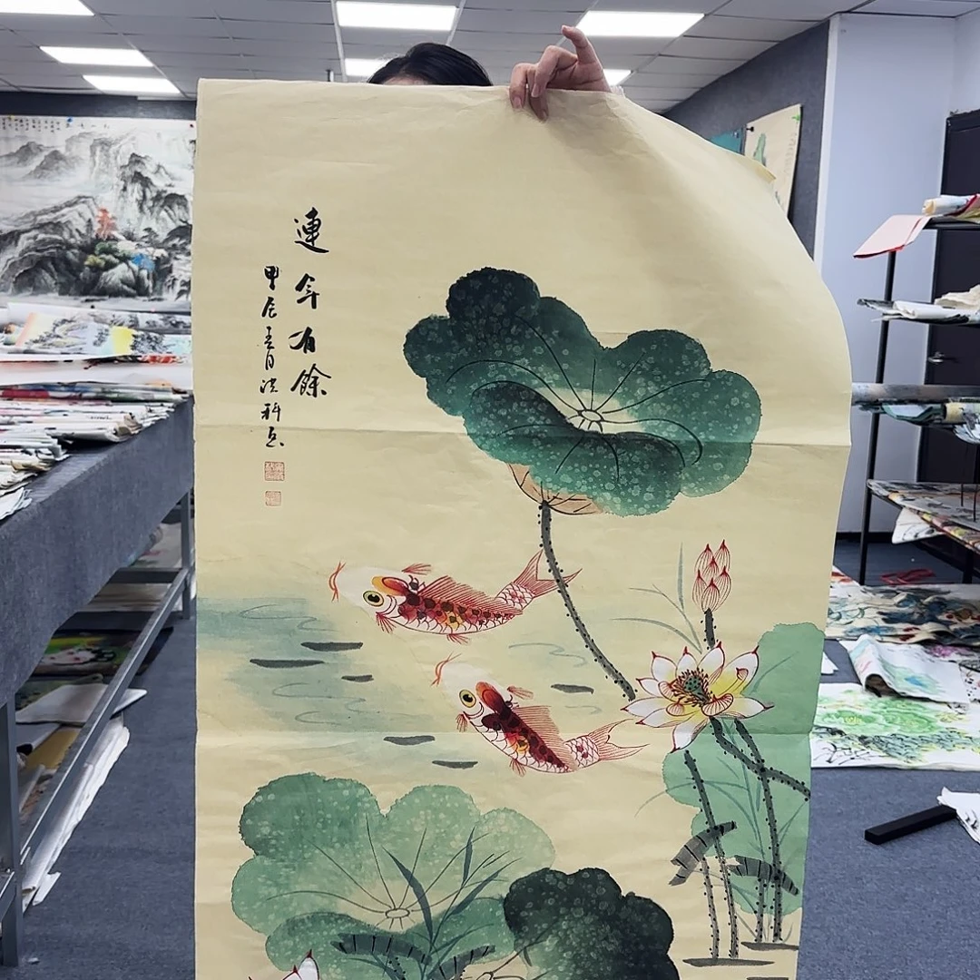 国画作品小姐姐放漏中