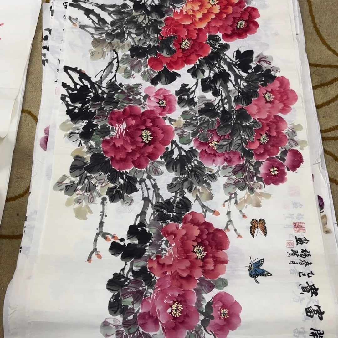 国画罗福贤老师四尺作品刘