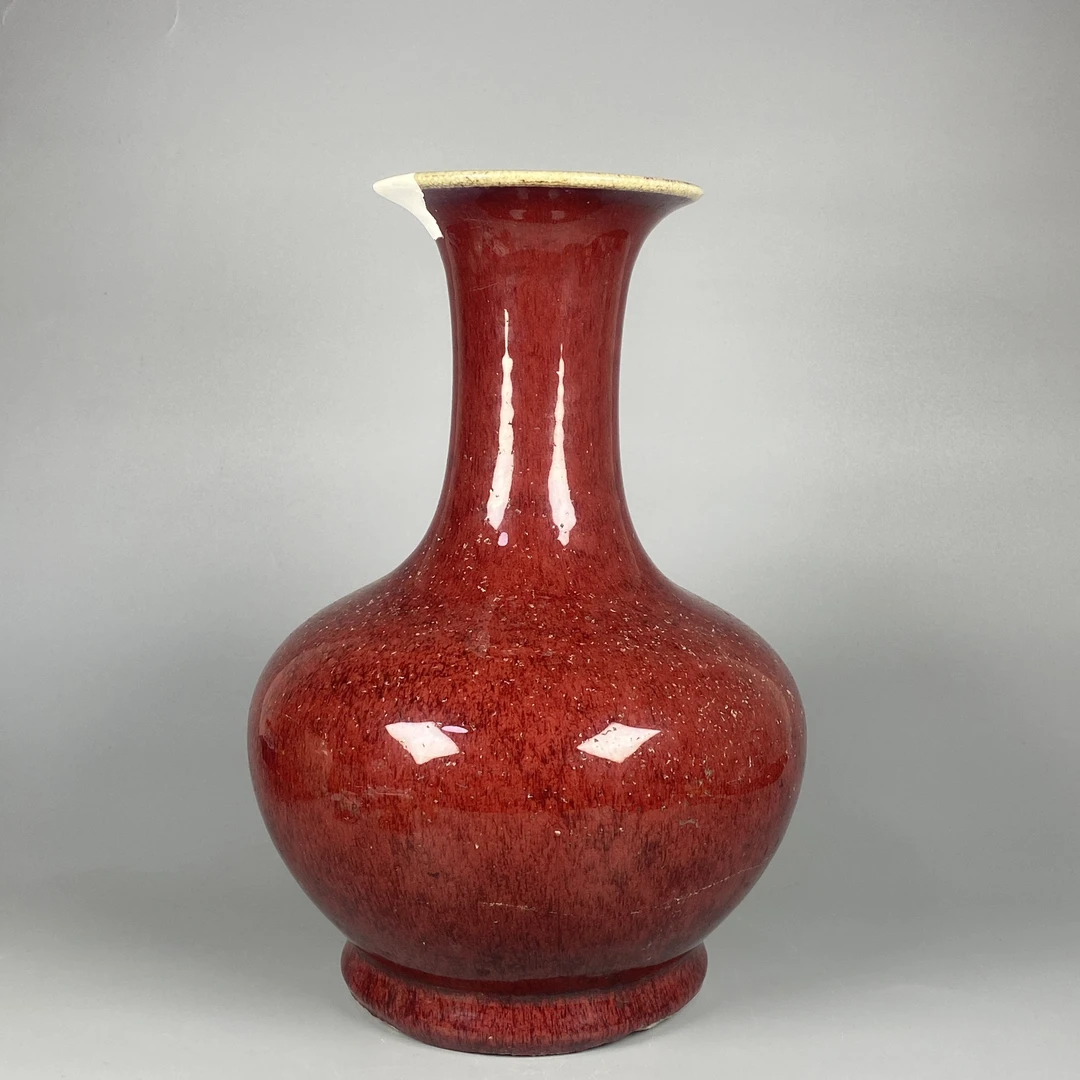 022051111 清中期 均红釉赏瓶/ck/云南省文物商店