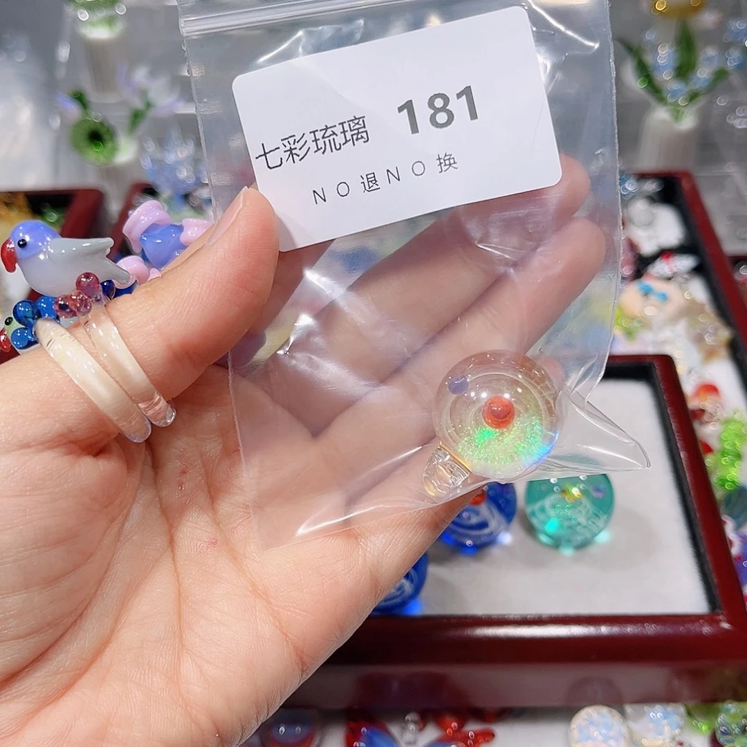 琉璃吊坠(不含链)181金色星空球