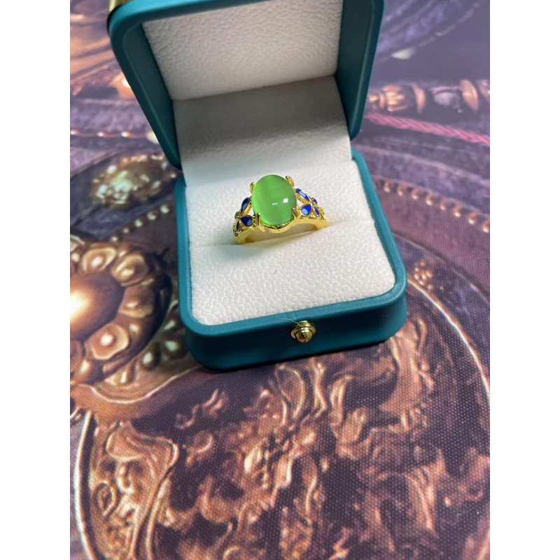 83猫眼碧玉戒指--天然珠宝多样性发货