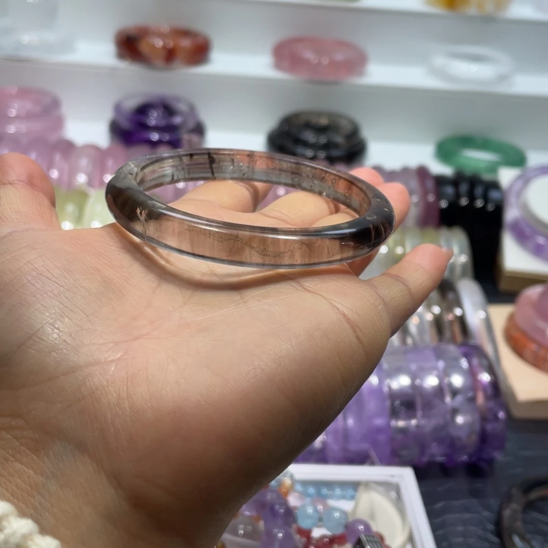 水晶手镯59圈口10号未镶嵌