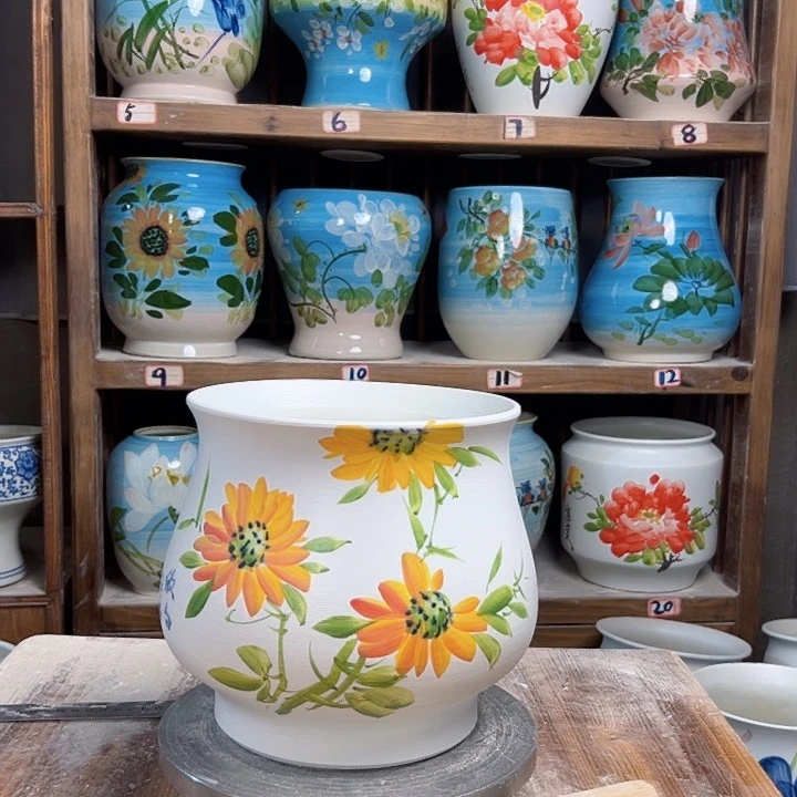 摆件高20口20向日葵新款新款陶瓷