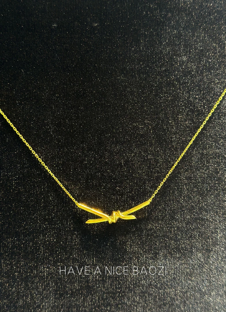 坠链均足银 银项链 缠绕钉子套链 简约高级感