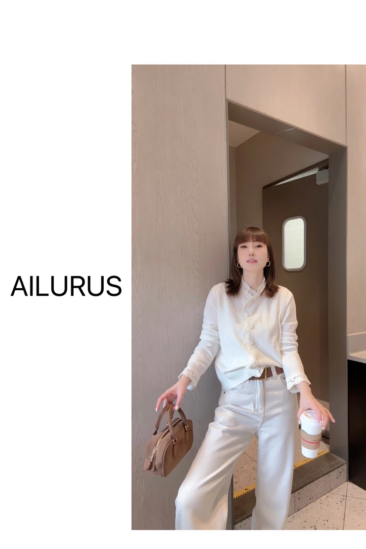 AILURUS【‌花落花开】2025深圳欧货秋冬手工钩花羊毛开衫上衣