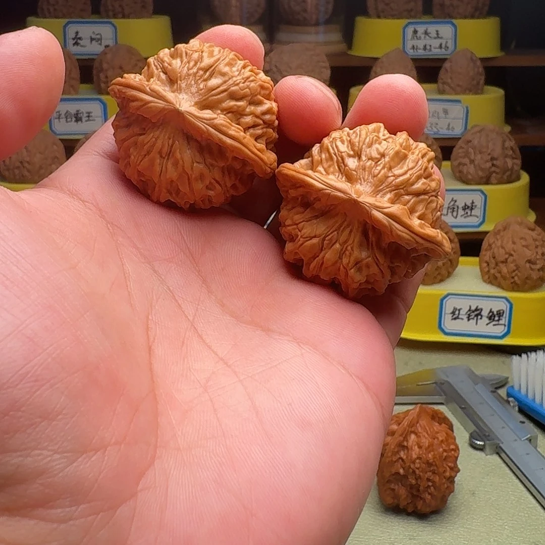 把件文玩核桃天地二爷帽41全品