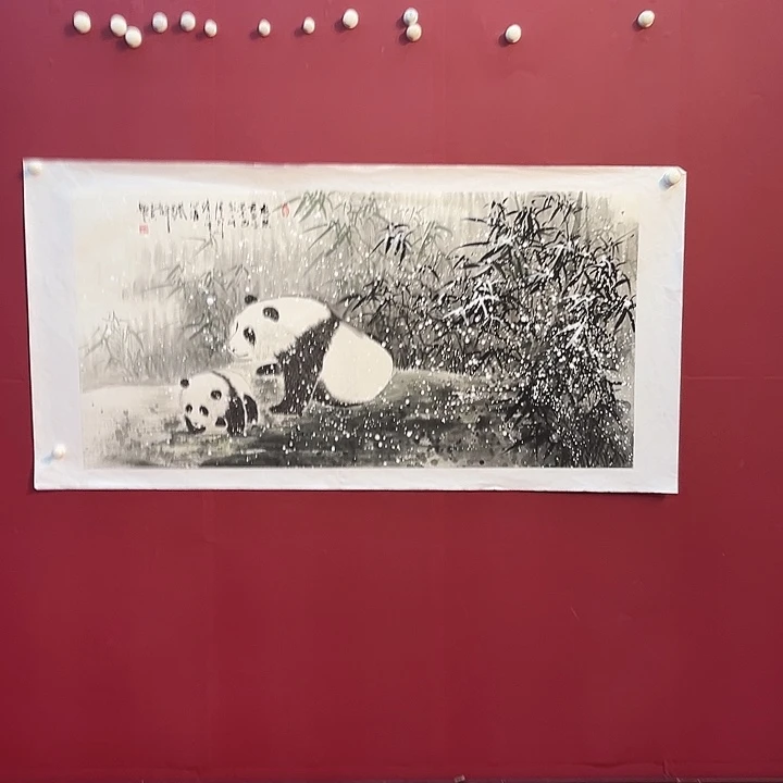国画国画作品展示展中的