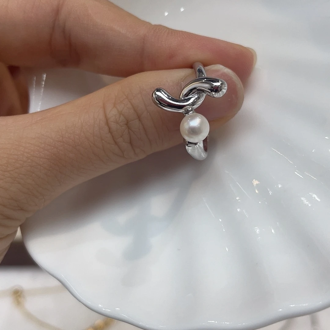 海水珍珠戒指银S925镶嵌