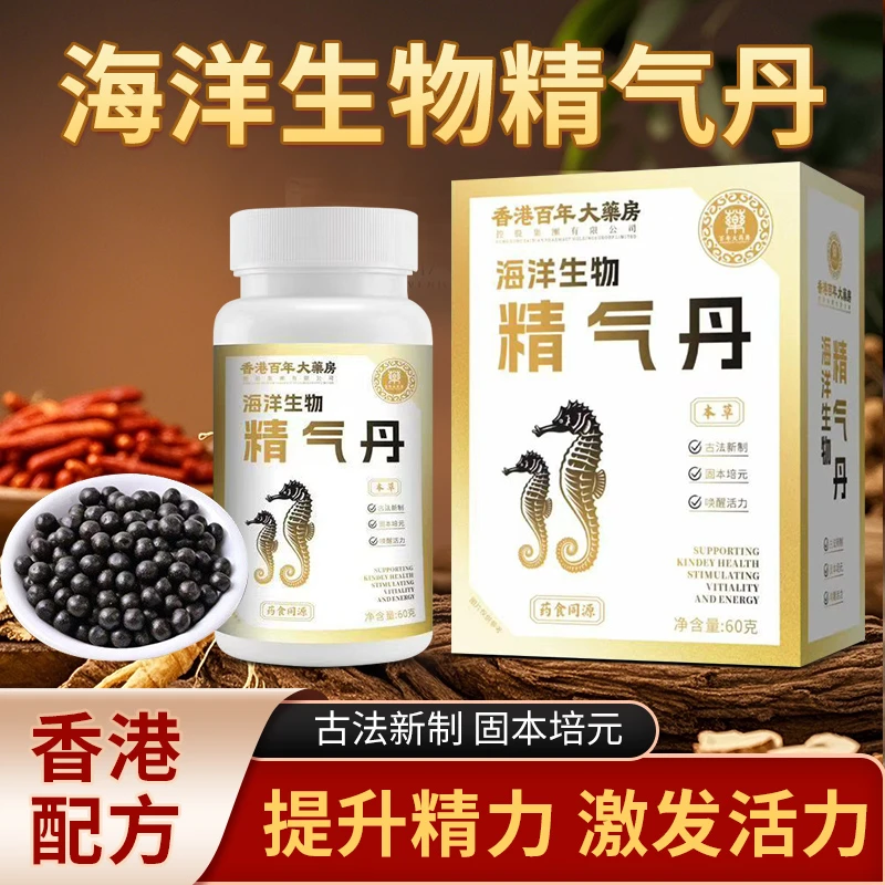 香港海洋生物精气丹失眠疲乏无力气血虚古方手制中医养生方便食品