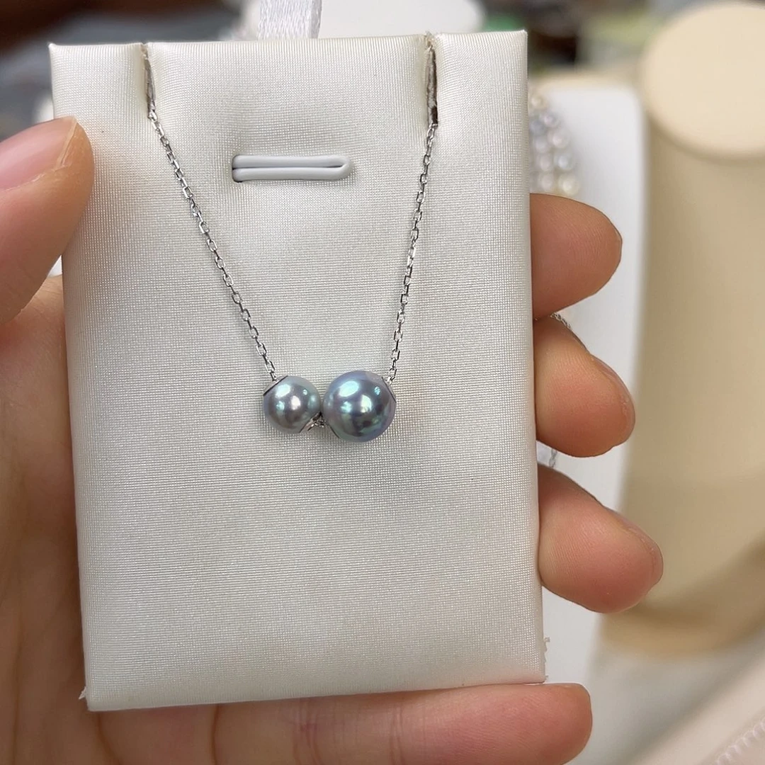 颈饰海水珍珠18K金镶嵌