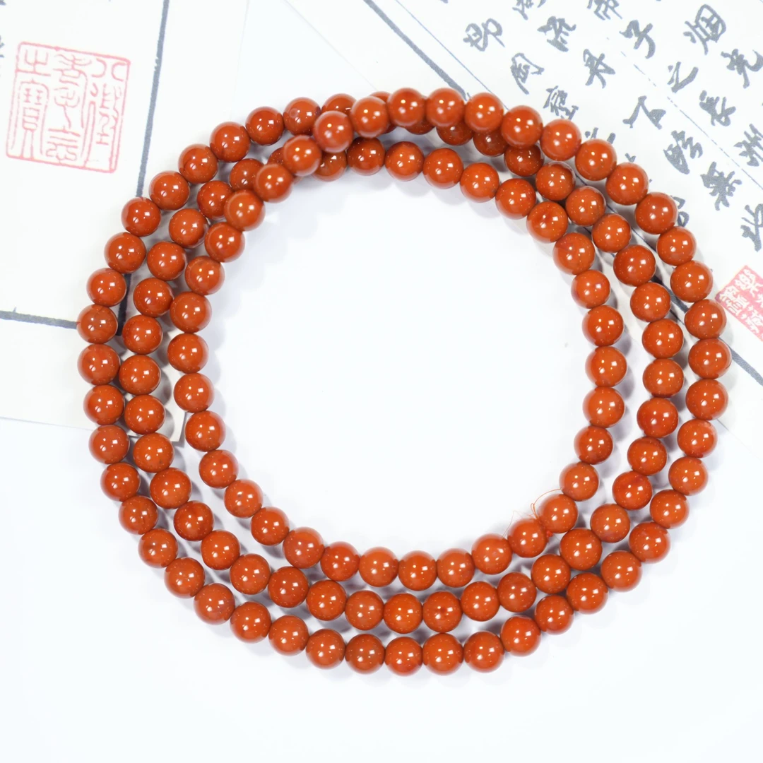 【房博专属】瓦西原矿南红0.6*120颗多圈手串37-38克34010577