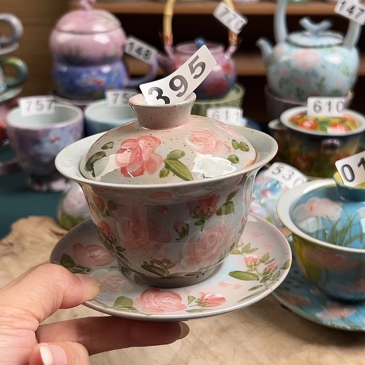 曼***琪景德镇陶瓷手绘作品395大瑕