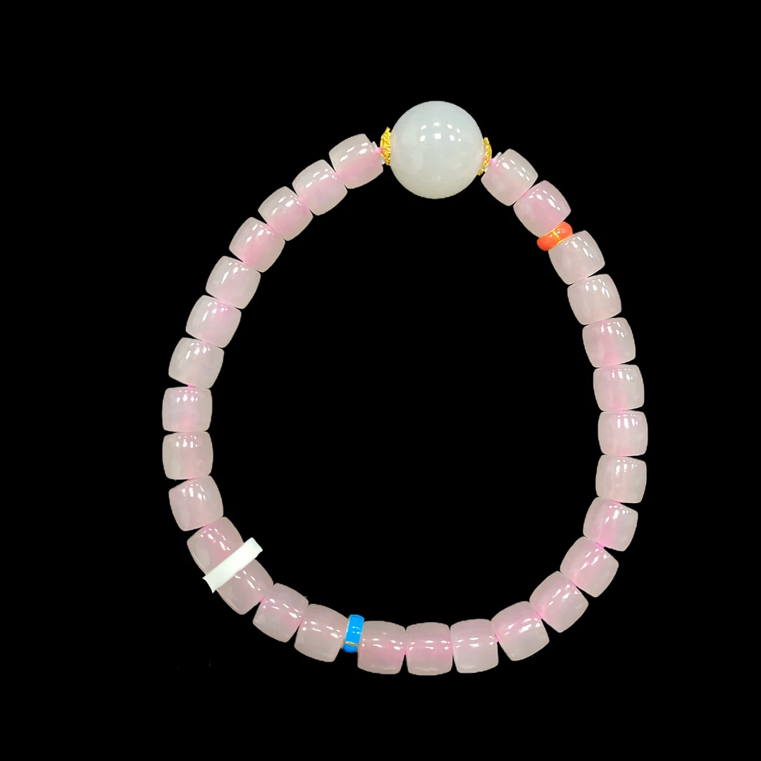 V8138 和田玉18K手串孤品