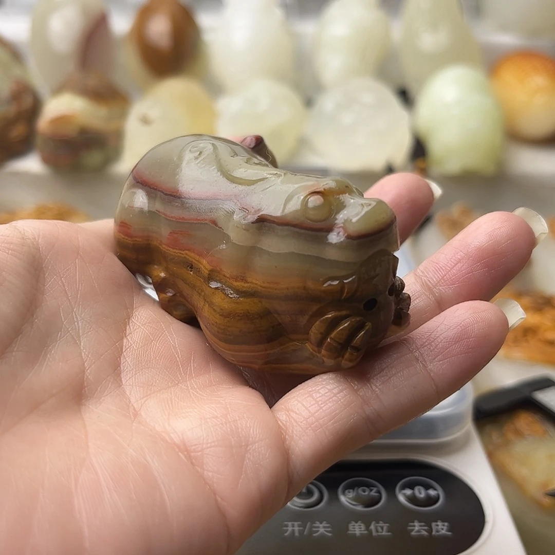 石材方解石不退换貔貅微瑕