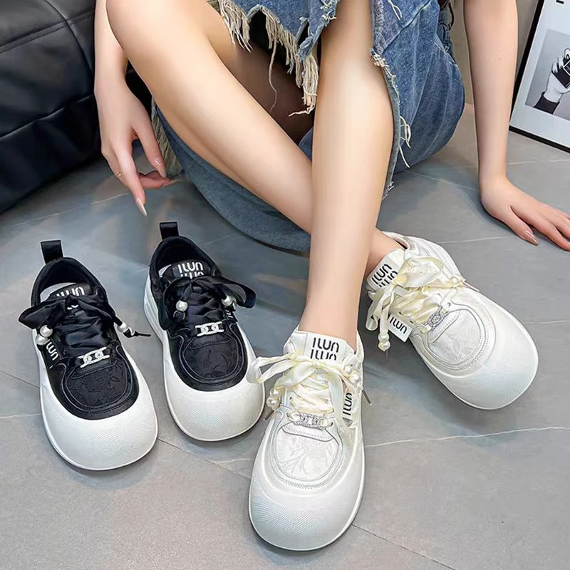 【新疆包邮】25年新款国风厚底小白鞋新中式胖丁A-2