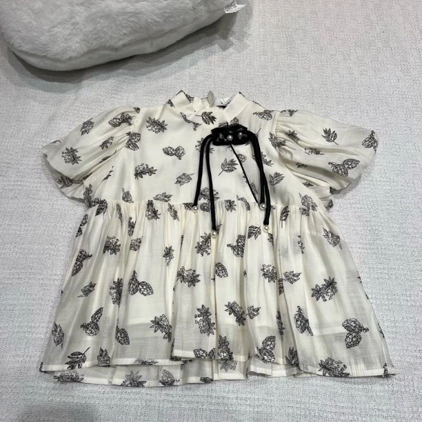 02446高端潮流时尚百搭中式短袖上衣C4-2-1