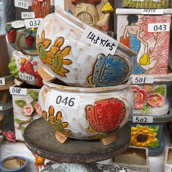 粗陶材质多肉花盆